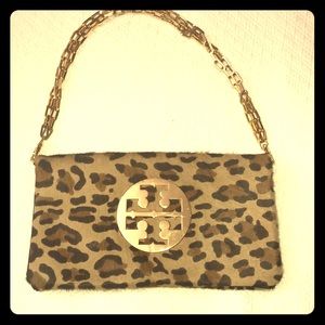 Authentic Tory Burch Leopard Clutch